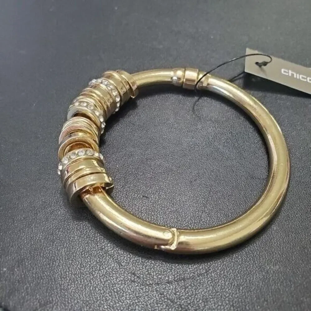 Chico's gold tone bangle bracelet 6.5